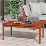 Rustic Acacia Wood Outdoor Coffee Table - Sleep Galleria