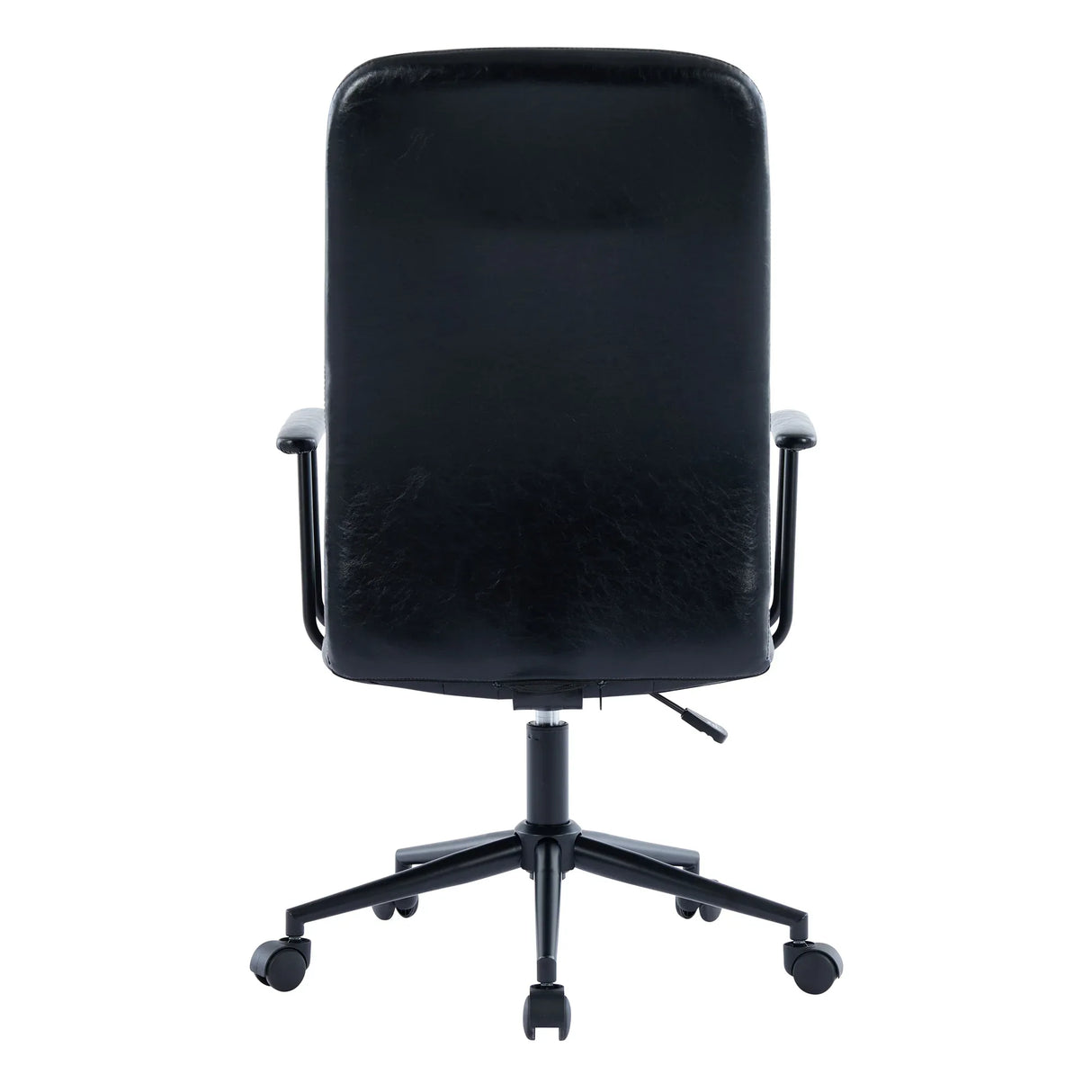 Antique Black PU Leather Adjustable Swivel Office Chair - Omega Lifestyles