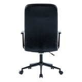Antique Black PU Leather Adjustable Swivel Office Chair - Omega Lifestyles
