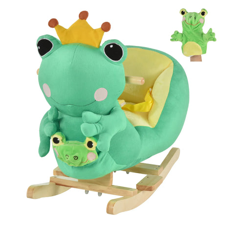 Plush Kids Ride-On Frog Rocking Chair With Music - Omega Lifestyles