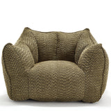 Chenille Bean Bag Chair With Resilient Foam - Omega Lifestyles