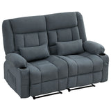 Manual Reclining Oversized Soft Metal Frame Loveseat - Omega Lifestyles