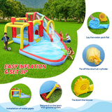 7-in-1 Inflatable Outdoor Water Park Bounce House - Omega Lifestyles