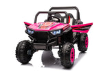Four-Wheel Drive Pink Leather Seat Ride-On Car - Omega Lifestyles