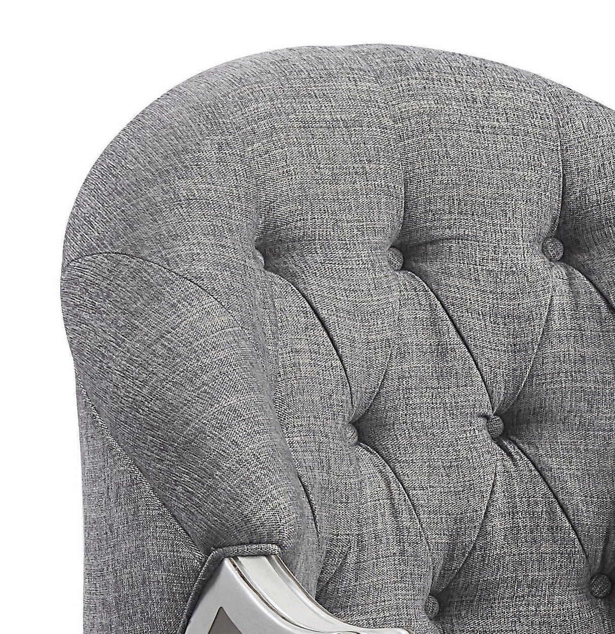 Gray Fabric Upholstered Wooden Seating Chair - Omega Lifestyles