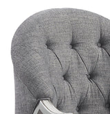 Gray Fabric Upholstered Wooden Seating Chair - Omega Lifestyles