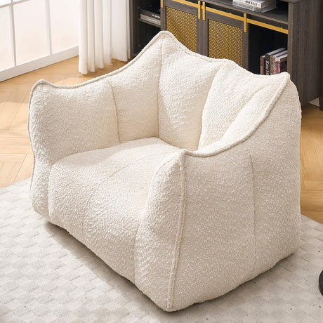 Chenille Bean Bag Chair With Resilient Foam - Omega Lifestyles