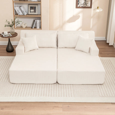 Corduroy Foam High-Density All-Foam Lounge Chair - Omega Lifestyles