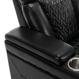 Power Reclining PU Leather Home Theater Recliner Chair - Omega Lifestyles
