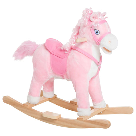 Kids Plush Rocking Horse Toy With Realistic Sounds - Omega Lifestyles