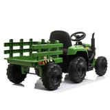 12V Battery Powered Kids Ride-On Tractor With Trailer - Omega Lifestyles