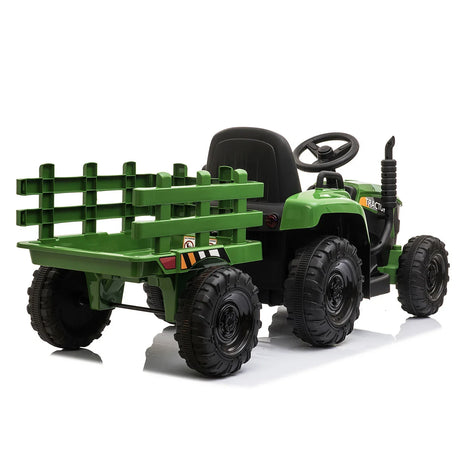 12V Battery Powered Kids Ride-On Tractor With Trailer - Omega Lifestyles