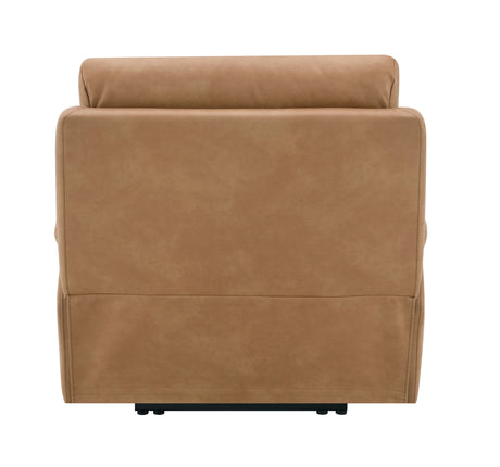 Brown Leather Aire Power Motion Recliner With USB And Power Headrest - Omega Lifestyles