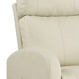Beige Faux Leather Power Lift Recliner With Pocket Coil Seat - Omega Lifestyles