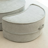 Modern Chenille Upholstered Barrel Accent Chair With Ottoman - Omega Lifestyles