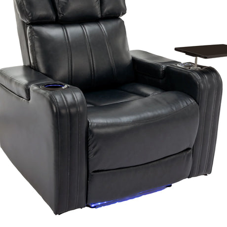 Power PU Leather Recliner Chair With Cooling Cup Holder - Omega Lifestyles