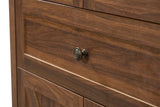 Walnut Retro Dome Storage Cabinet With Adjustable Shelves - Omega Lifestyles