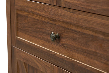 Walnut Retro Dome Storage Cabinet With Adjustable Shelves - Omega Lifestyles