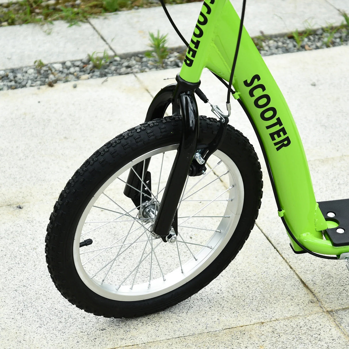 Youth Adjustable Handlebar Kick Scooter With Inflatable Wheels - Omega Lifestyles