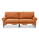 Modern Linen 3-Seat Chesterfield Sofa With Crystal Buttons - Omega Lifestyles