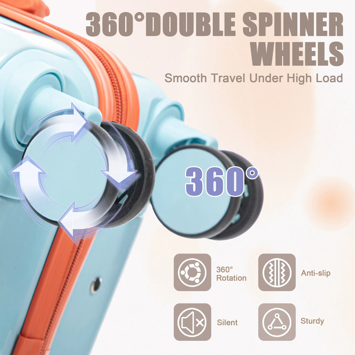 2-Piece PC Spinner Wheel Luggage Set With Combination Lock - Omega Lifestyles