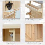 Farmhouse Solid Fir Wood Outdoor Kitchen Island Cart - Omega Lifestyles