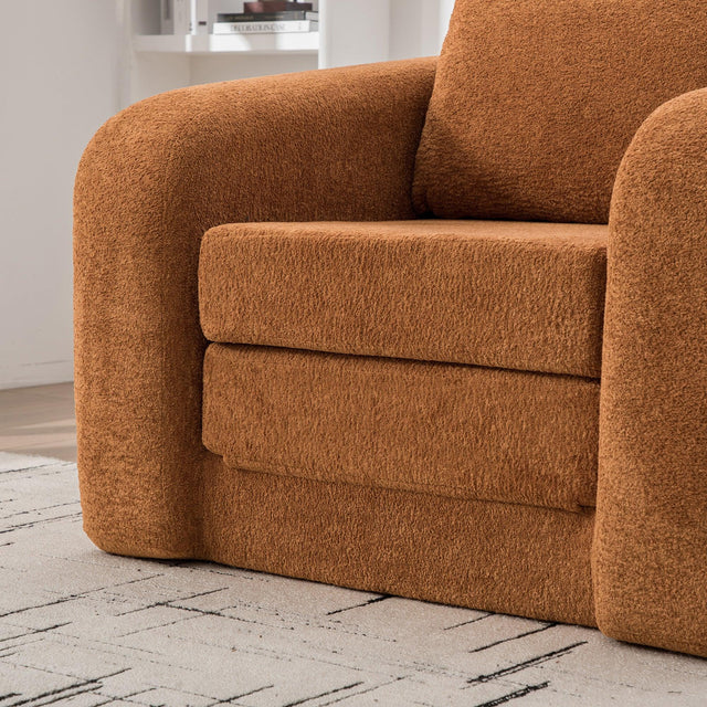 Convertible Chenille Foldable Single Sofa Bed With Pillow - Omega Lifestyles