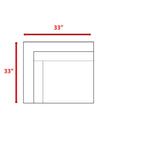 Outdoor 33-Inch Wicker Corner Wedge With Cushions - Omega Lifestyles