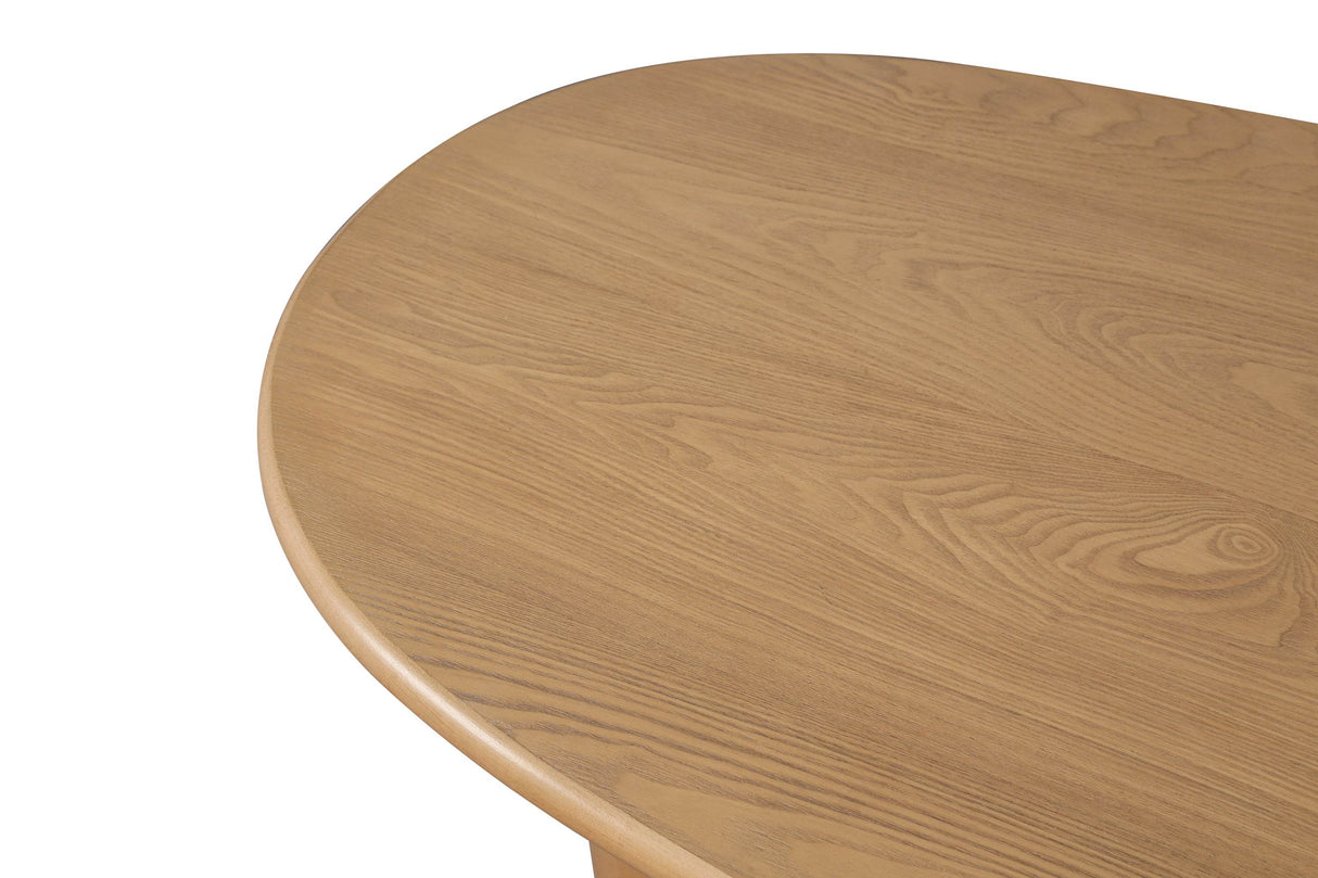 Tapered MDF Natural Wood Rounded Edge Coffee Table - Sleep Galleria