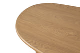 Tapered MDF Natural Wood Rounded Edge Coffee Table - Sleep Galleria
