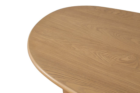 Tapered MDF Natural Wood Rounded Edge Coffee Table - Sleep Galleria