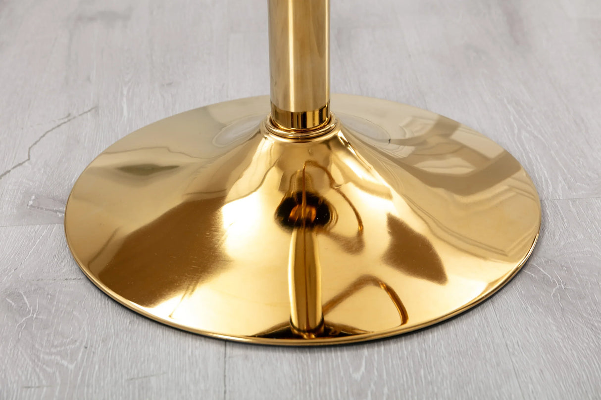 Set of 2 Orange Velvet Adjustable Height Bar Chairs - Omega Lifestyles