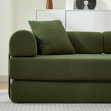 Corduroy 3-Seater Folding Sofa Bed With Pillows - Omega Lifestyles