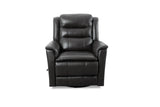 Top Grain Leather Manual Swivel Recliner Chair Granite - Omega Lifestyles