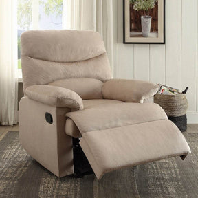 Light Brown Memory Foam Recliner With Pillow Top Arms - Omega Lifestyles