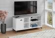 Industrial-Style 48-Inch White Grey TV Stand Console - Sleep Galleria