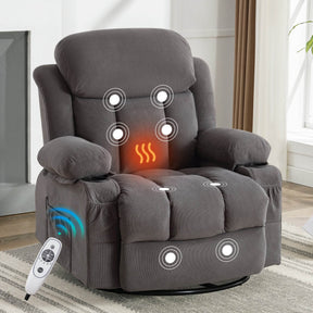 Soft Velvet Manual Swinging Massage Recliner Chair - Omega Lifestyles