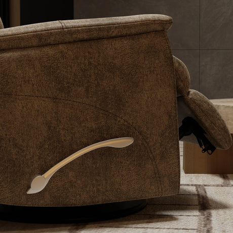 Swivel Glider Recliner With Manual Adjustable Headrest Footrest - Omega Lifestyles