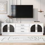 Modern Minimalist White MDF TV Stand With Storage - Sleep Galleria
