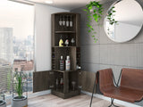 Modern Brown Particle Board Seattle Bar Cabinet Storage Furniture - Omega Lifestyles