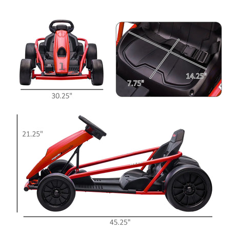 Electric Kids Drift Go Kart With Music And Safety Belt - Omega Lifestyles