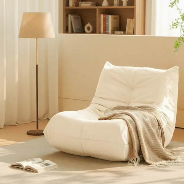 Soft Memory Foam Corduroy Accent Chair White - Omega Lifestyles