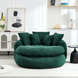 Oversized Chenille Memory Foam Bean Bag Sofa With Pillows - Omega Lifestyles