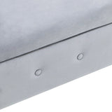 Classic Velvet Storage Chaise Lounge With Pillow - Omega Lifestyles