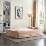 Full Size Plush Corduroy Foam Folding Sleeper Sofa Bed With Pillows - Omega Lifestyles