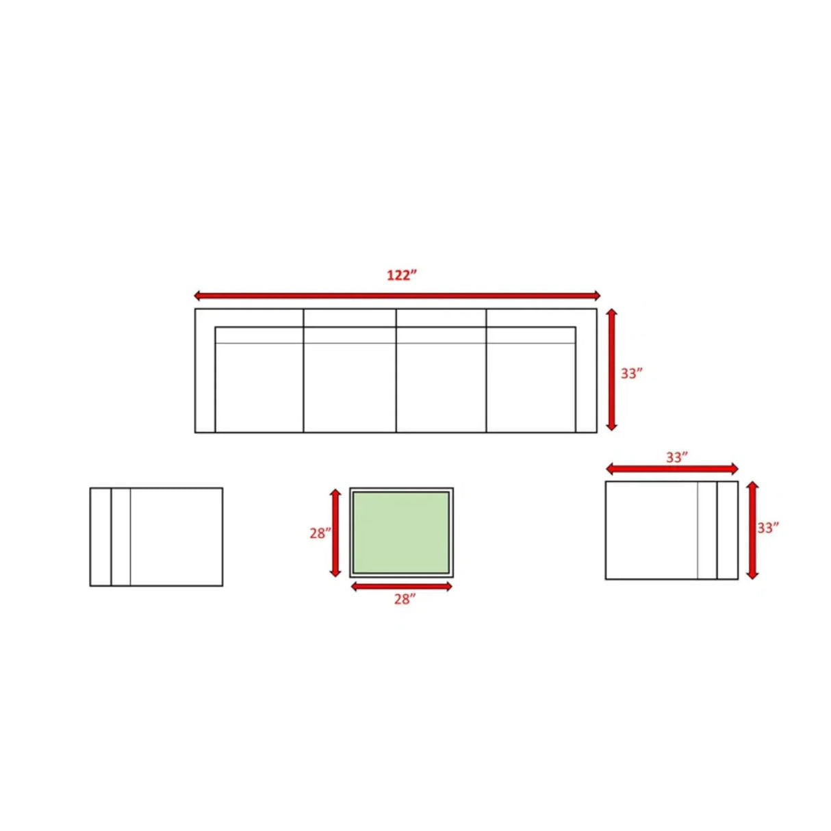 6-Piece Grey Mix Rattan Wicker Outdoor Sectional Patio Set - Omega Lifestyles