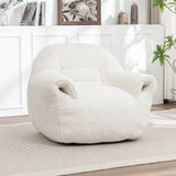 Faux Fur Comfy Bean Bag Chair With Back Support - Omega Lifestyles