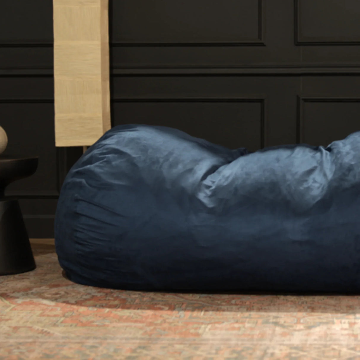 Large 6.5-Foot Cylindrical Microfiber Foam Filled Bean Bag - Omega Lifestyles