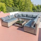 9-Piece All-Weather Boho Outdoor Patio Furniture Set