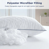 Set Of 2 Soft Polyester Fiber Neck Support Pillows - Omega Lifestyles